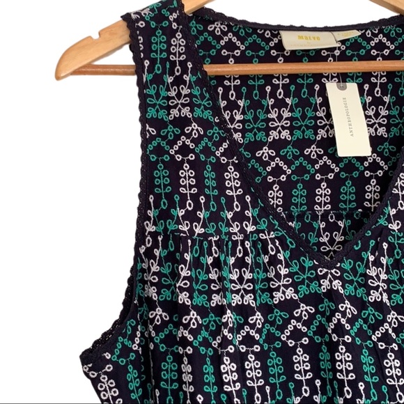 🆕Anthro Maeve Embroidered Peplum Top XL 14 - Picture 5 of 7